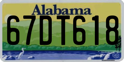 AL license plate 67DT618