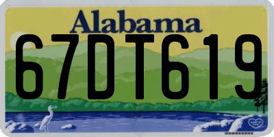 AL license plate 67DT619