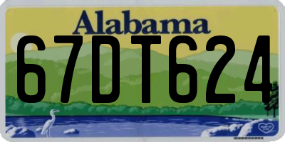 AL license plate 67DT624