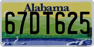 AL license plate 67DT625