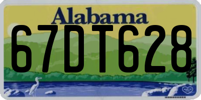 AL license plate 67DT628