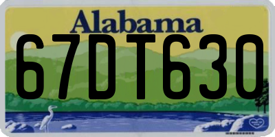 AL license plate 67DT630