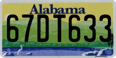 AL license plate 67DT633