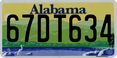 AL license plate 67DT634