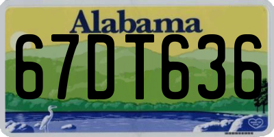 AL license plate 67DT636