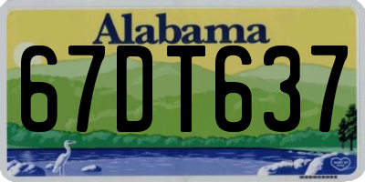 AL license plate 67DT637