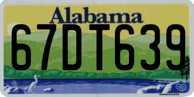 AL license plate 67DT639