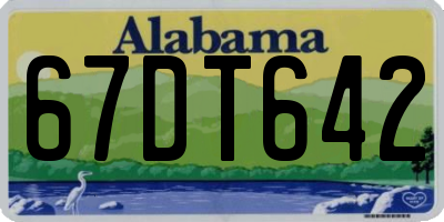 AL license plate 67DT642