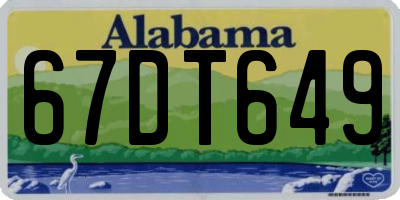 AL license plate 67DT649