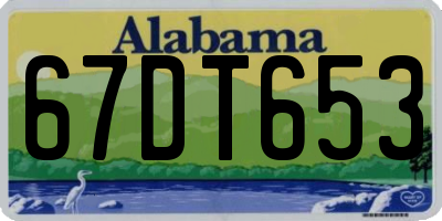 AL license plate 67DT653