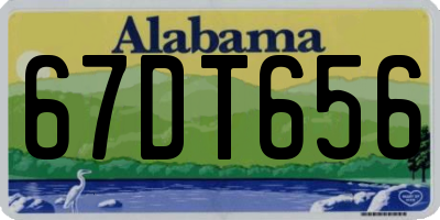 AL license plate 67DT656