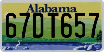 AL license plate 67DT657