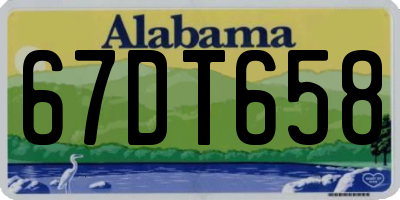 AL license plate 67DT658