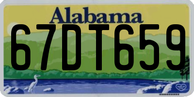 AL license plate 67DT659