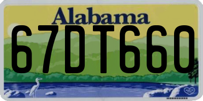 AL license plate 67DT660