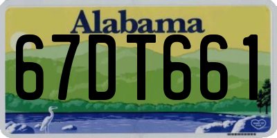 AL license plate 67DT661