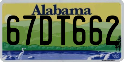 AL license plate 67DT662