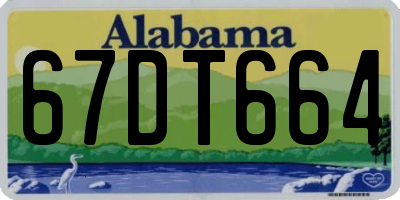 AL license plate 67DT664