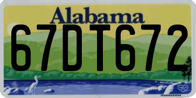 AL license plate 67DT672