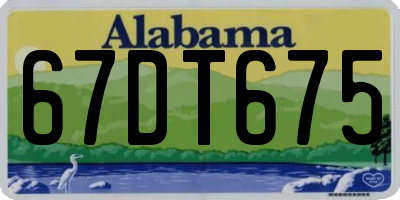 AL license plate 67DT675