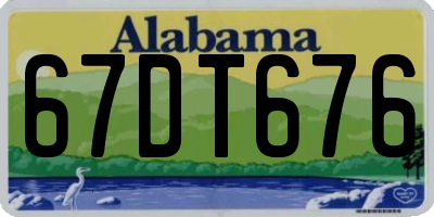 AL license plate 67DT676