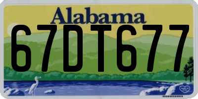 AL license plate 67DT677