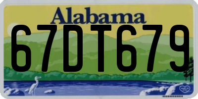 AL license plate 67DT679