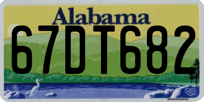 AL license plate 67DT682