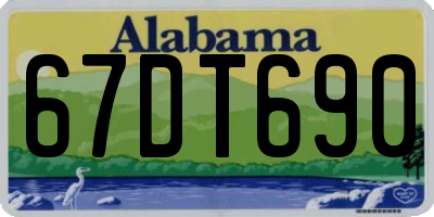 AL license plate 67DT690