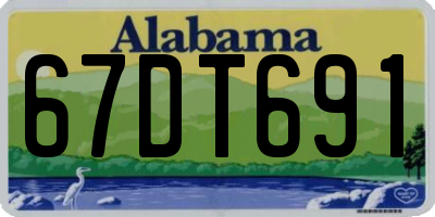 AL license plate 67DT691