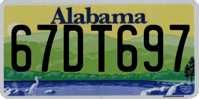 AL license plate 67DT697