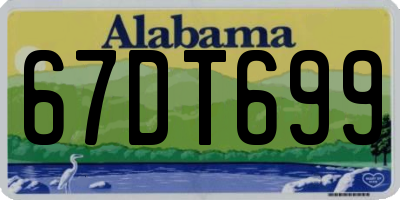 AL license plate 67DT699