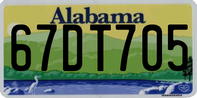 AL license plate 67DT705