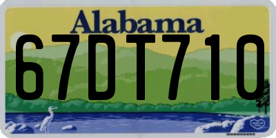 AL license plate 67DT710