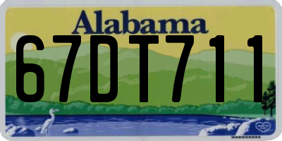 AL license plate 67DT711