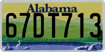 AL license plate 67DT713