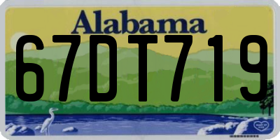 AL license plate 67DT719