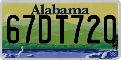 AL license plate 67DT720