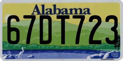 AL license plate 67DT723