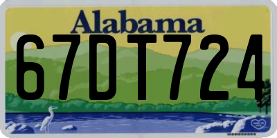 AL license plate 67DT724