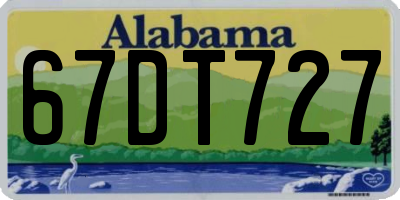 AL license plate 67DT727