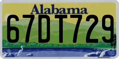 AL license plate 67DT729