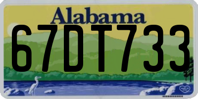 AL license plate 67DT733