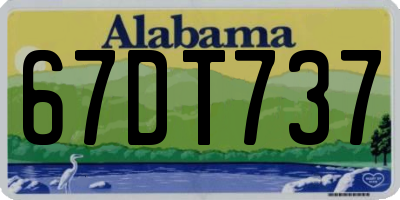 AL license plate 67DT737