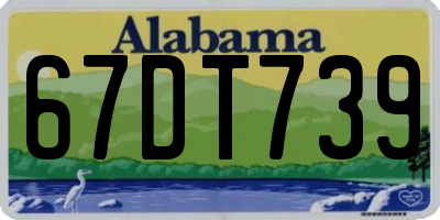 AL license plate 67DT739