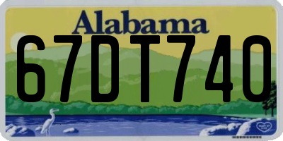 AL license plate 67DT740