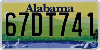 AL license plate 67DT741