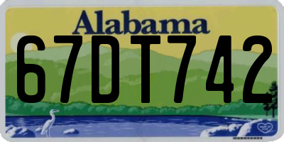 AL license plate 67DT742