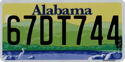 AL license plate 67DT744