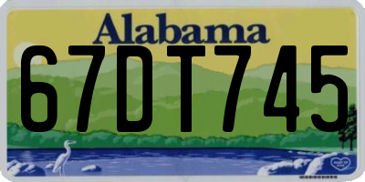 AL license plate 67DT745